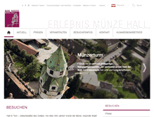 Tablet Screenshot of muenze-hall.at